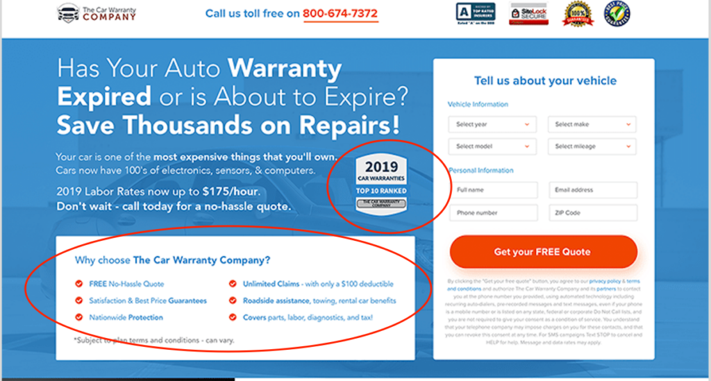 Unique Value Proposition of The Car Warranty Company